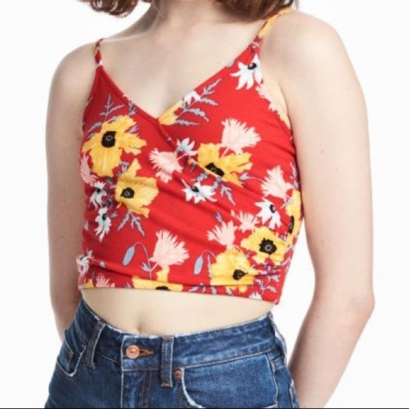 H&M Divided Floral Tank Top, Cropped, size M - Picture 1 of 4